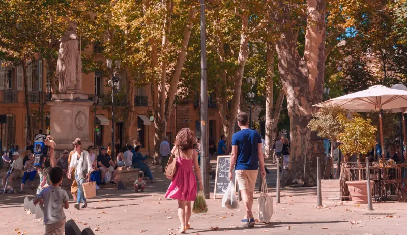 Cours Mirabeau in the heart of Aix-en-Provence