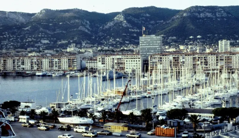 Toulon harbour and Mont Faron